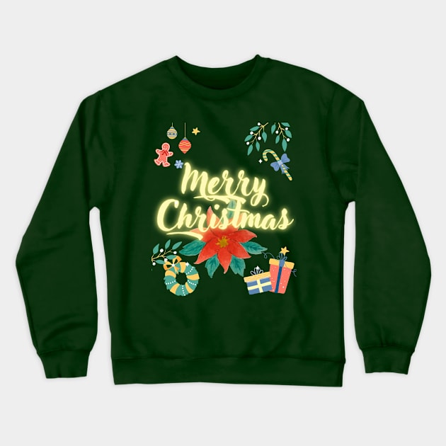 Merry Christmas Crewneck Sweatshirt by Benlamo